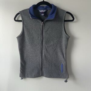 Abercrombie‎ & Fitch Women's Vest Grey W Blue Accents 1990s, Size Small